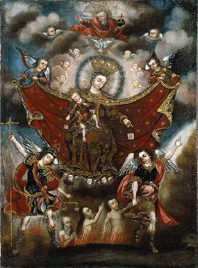 Diego Quispe Tito Virgin of Carmel Saving Souls in Purgatory